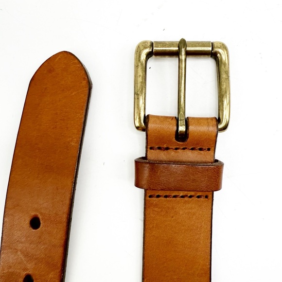Gap Classic Brown Leather Belt With Square Brads Buckl, Size 32 - Picture 3 of 8